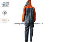 Grey Orange Fr Cotton Coveralls / Fr Clothing Coveralls With Hood Breathable Cotton NFPA 2112