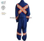 Blue Cotton Fr Reflective Coveralls / Flame Resistant Insulated Coveralls