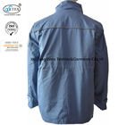 Blue Cotton Anti Static Flame Retardant Jacket / Insulated Fr Winter Coat Protective