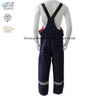 Navy Blue Fr Bib Insulated Overalls With Reflective Trim