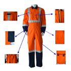 7XL Orange And Navy Blue High Visibility Reflective Frc Coveralls