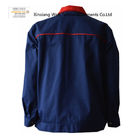 Navy Blue Flame Retardant Arc proof Jacket Coat / Men And Women FR Factory Workwear For Machinery Industry