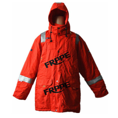 Red Anti static FR Flame Resistant Winter Jackets With Reflective Tape