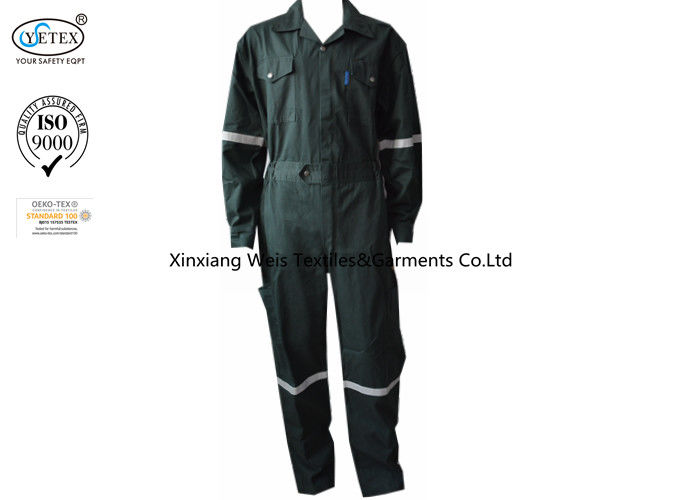 Flame Resistant Insulated Coveralls Dark Green Oil Gas Industrial Safety