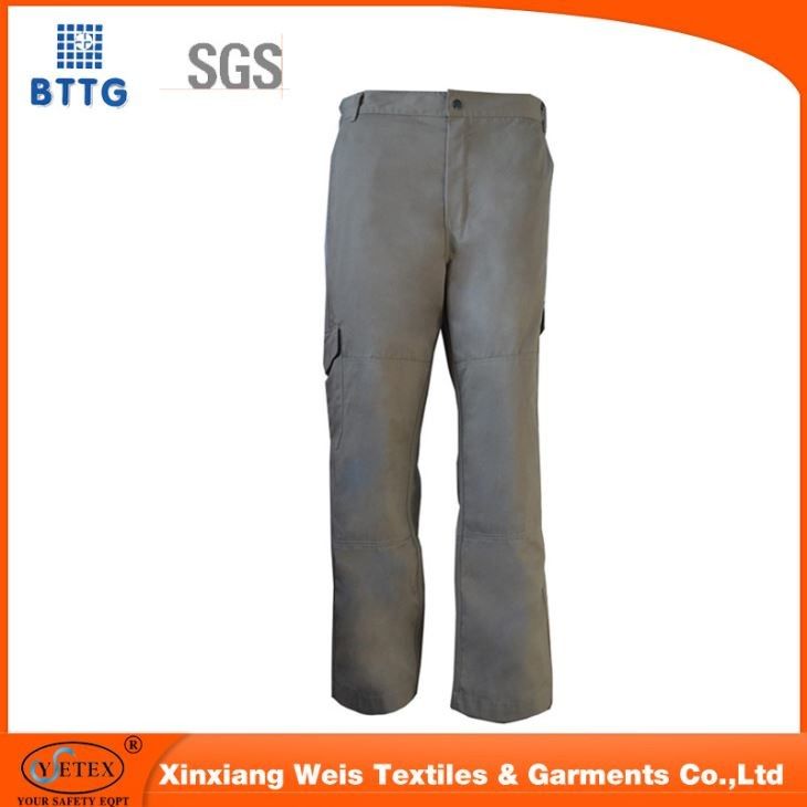 Camouflage Printed Fire Resistant Pants / Flame Retardant Cargo Trousers With Reflective Tape