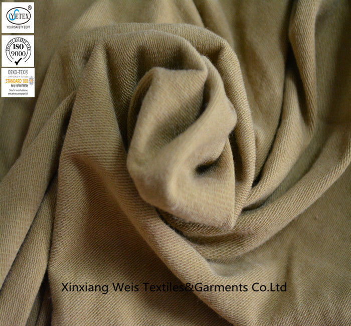 Knit Jersey Cotton Inherent Fr Fabric / Shirt Flame Resistant Textiles