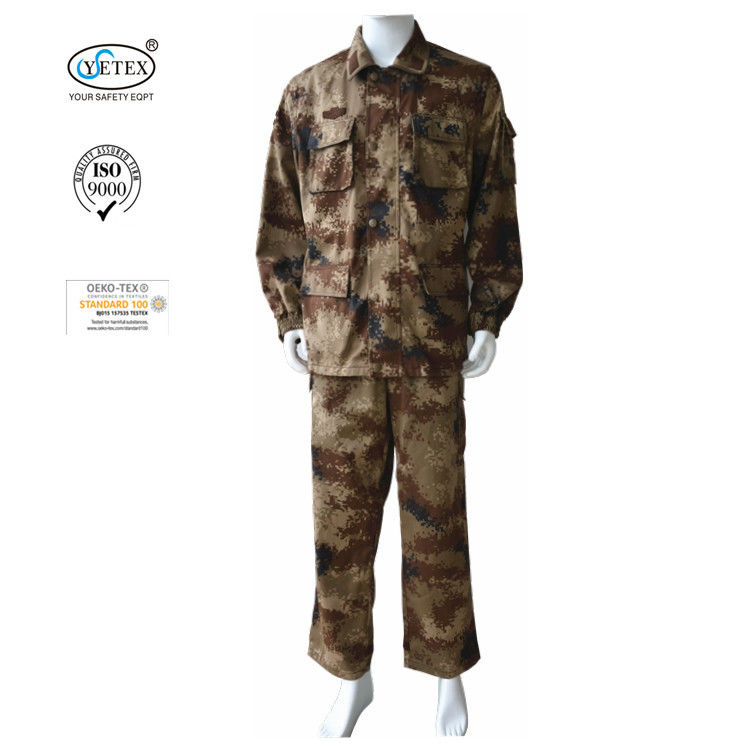 Cotton Camouflage Soldiers Training 280gsm Flame Retardant Suit
