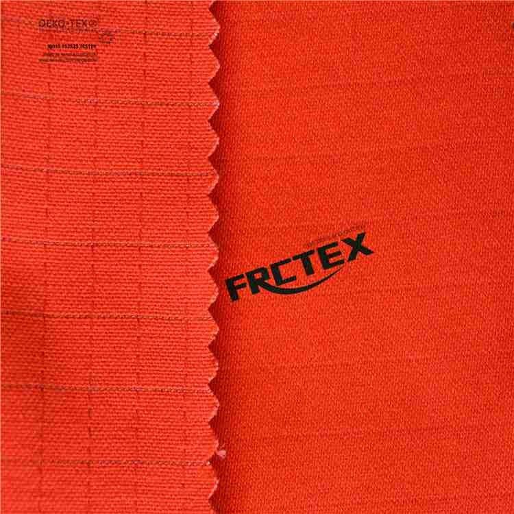 Red Mid Weight Anti Static FR 350gsm Cotton Satin Fabric