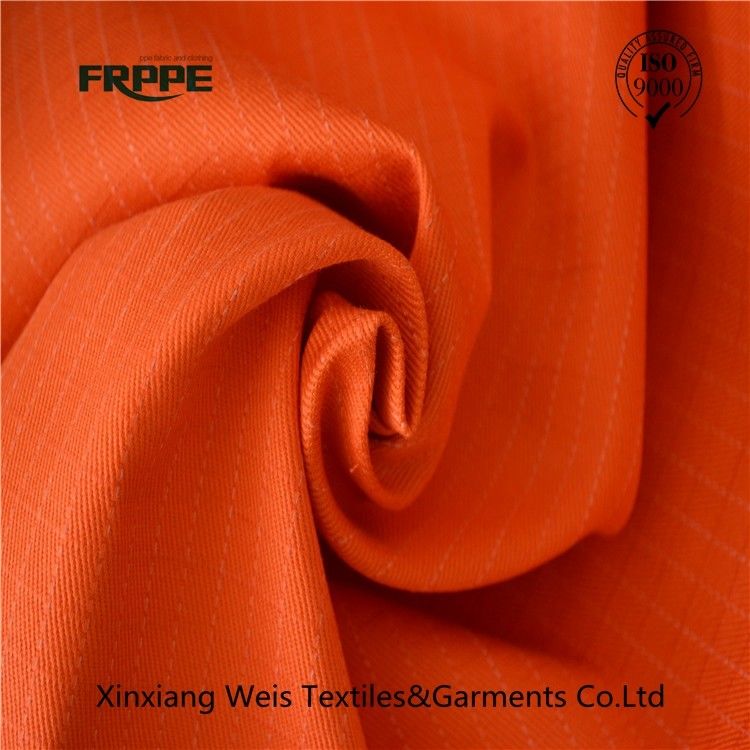 Orange 95% Cotton 5% Polyester Ripstop Cotton Dyed Fabric