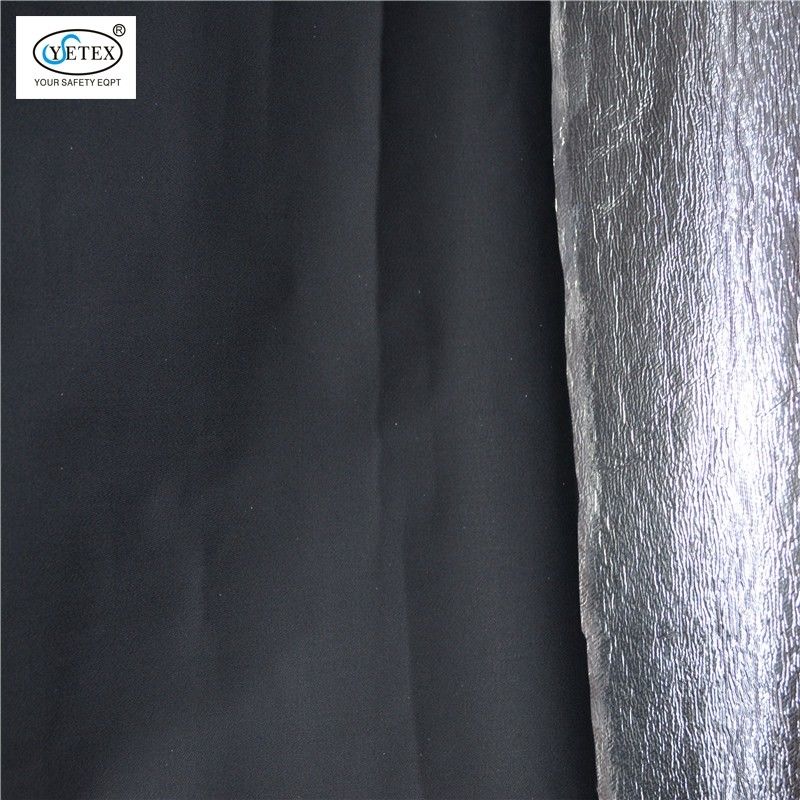 Heat Radiation Resistance Thermal Insulation FRC Fire Retardant Fabric With Aluminum Foil