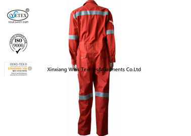 Oil Field 100 Fr Cotton Coveralls With Reflective Tape Flame Retardant