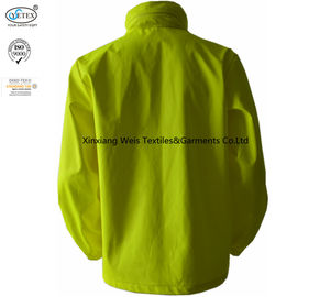 High Visibility Yellow Flame Retardant Jacket Rain Gear Waterproof 280gsm