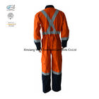 7XL Orange And Navy Blue High Visibility Reflective Frc Coveralls