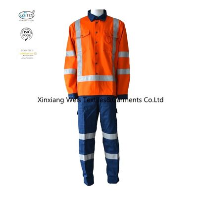 High Visibility Cotton Spring Autumn Fire Retardant Suit