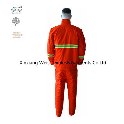 Orange Winter Insulated Cotton 280gsm Flame Resistant Suit