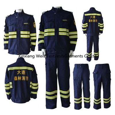 Forest Fire Fighting Navy Blue 320gsm Fire Retardant Suit