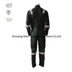 Oil Gas Lightweight Fr Coveralls / Industrial Workwear Cotton Fr Rated Coveralls Dark Green