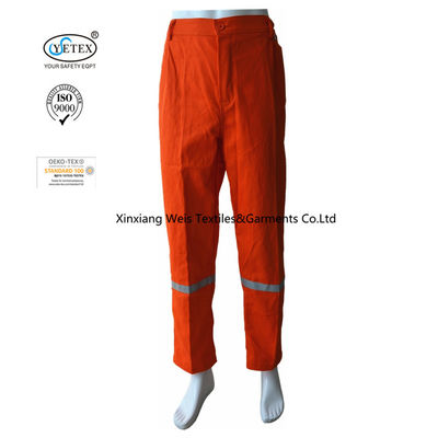 Orange 100 Cotton EN14116 EN11612 Fire Retardant Suit