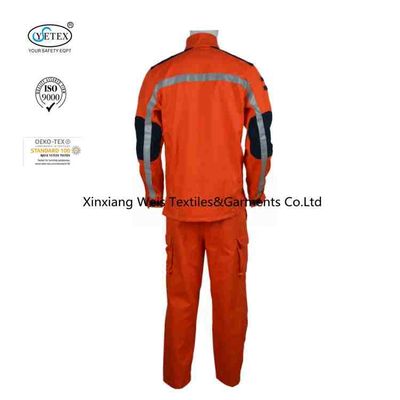 Orange 100 Cotton State Electricity FR Uniform With Reflective Tapes