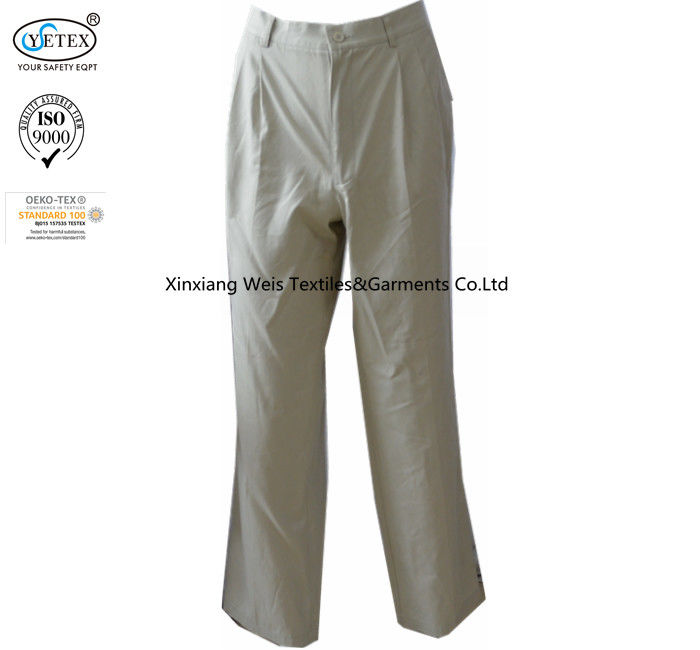 Cotton Safety Workwear Fire Resistant Pants Arch Flash Protective EN11612