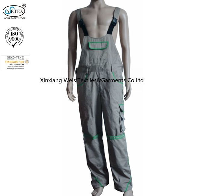 Mens Protective Fr Bib Overalls Cotton Flame Resistant 300gsm Weight