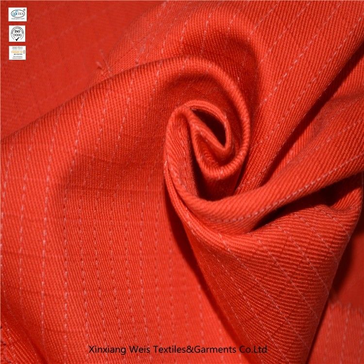 Midweight Orange Ripstop Fire Retardant Fabric