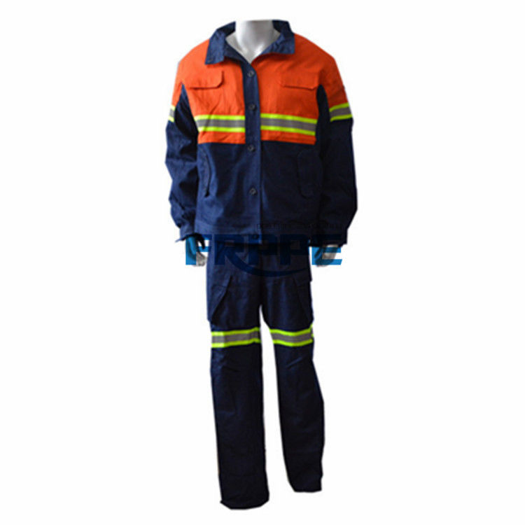 EN11611 Oem Cotton Denim Safety 300gsm Fire Retardant Suit