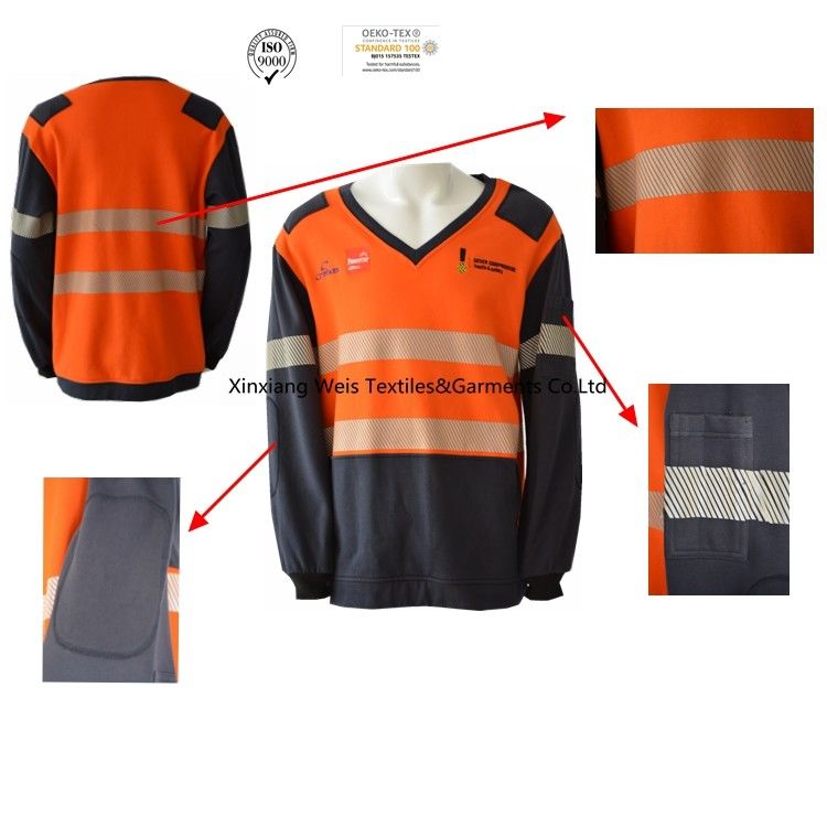 Fire Retardant Work Shirts With Reflective Stripe