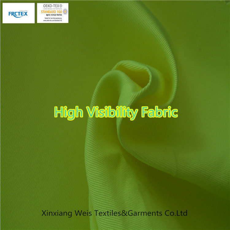 EN20471 Cotton Fluorescent Yellow Fabric For FR Workwear