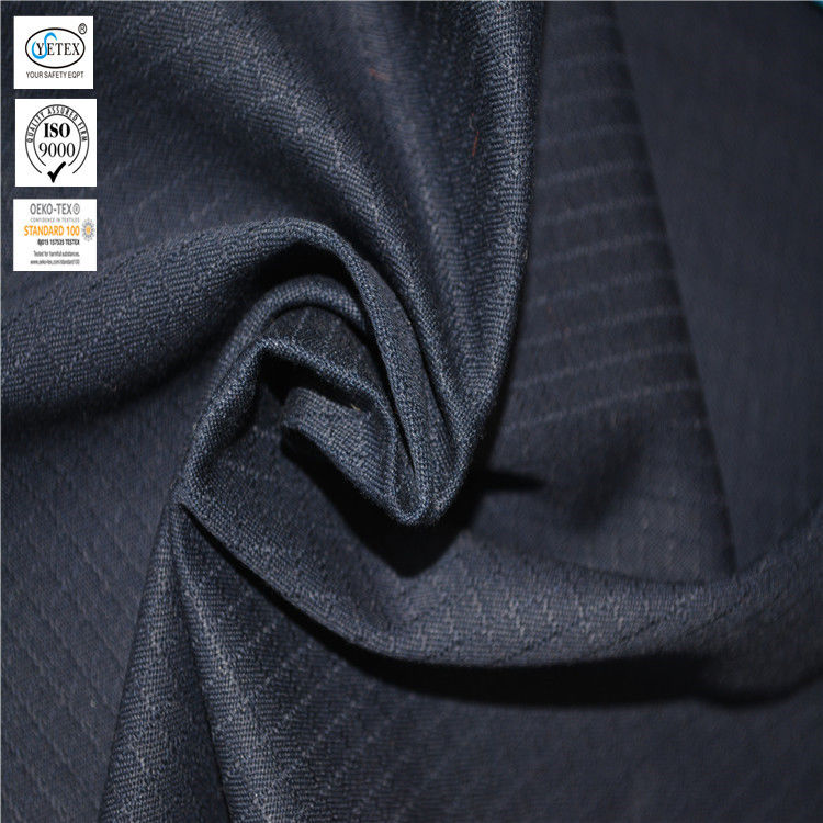Navy Blue FR Anti Static Ripstop 300g Oil Repellent Fabric