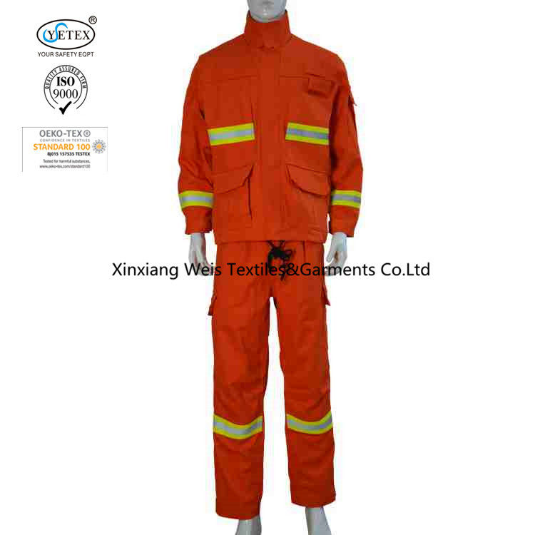 Orange 100 Cotton Forest FR Fire Fighting Suits EN11612